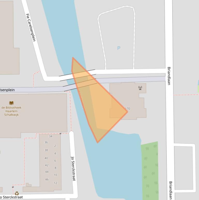 Kaart van postcodegebied 2037XR.