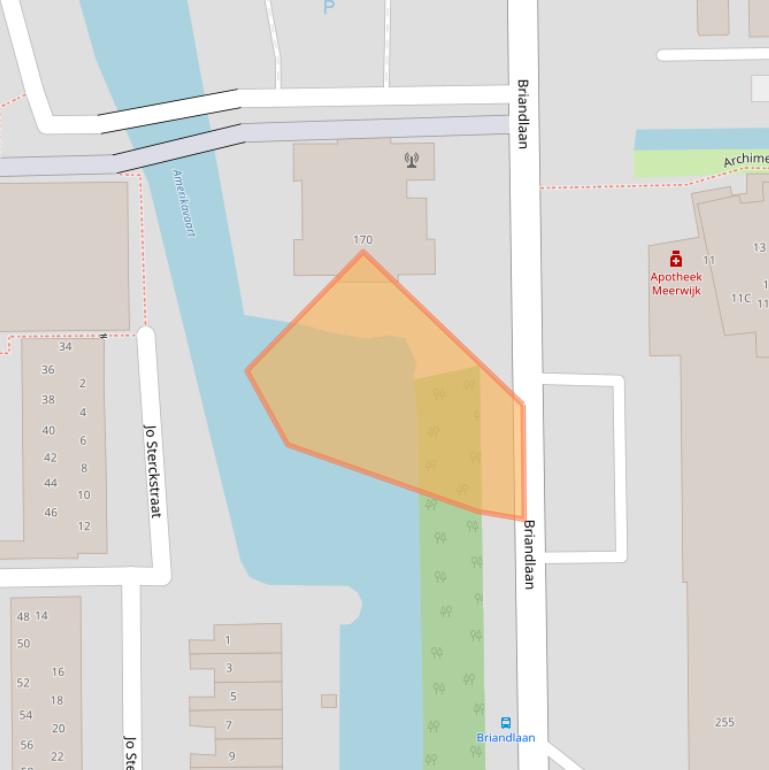 Kaart van postcodegebied 2037XS.