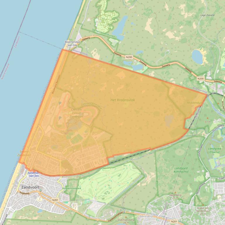 Kaart van postcodegebied 2041.