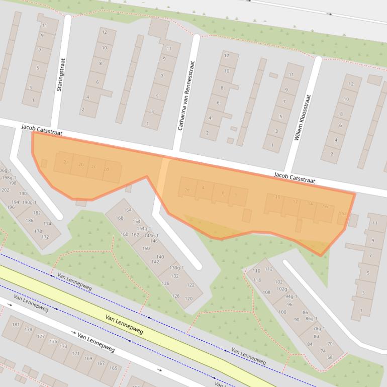 Kaart van postcodegebied 2041BG.