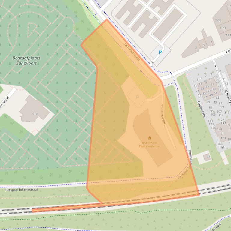 Kaart van postcodegebied 2041BR.