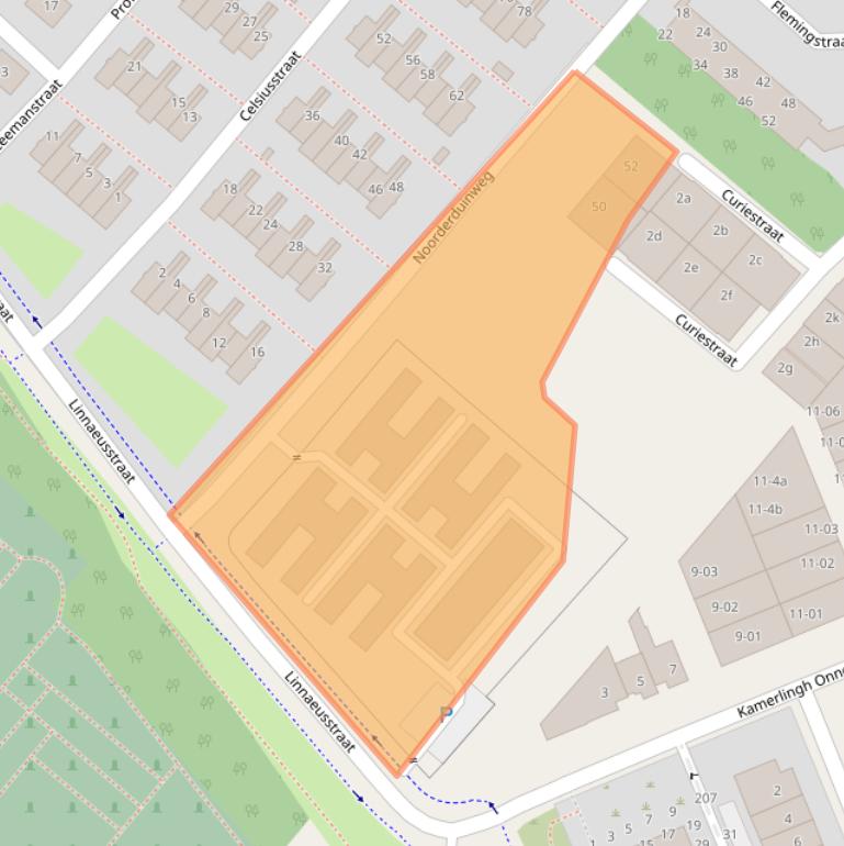 Kaart van postcodegebied 2041CA.