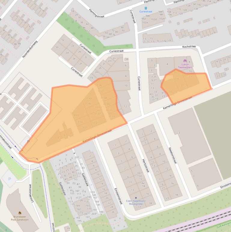 Kaart van postcodegebied 2041CB.