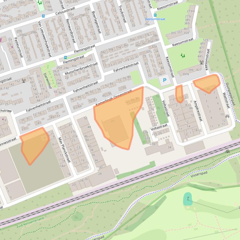 Kaart van postcodegebied 2041CC.