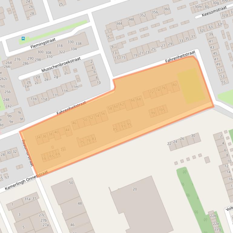 Kaart van postcodegebied 2041CJ.