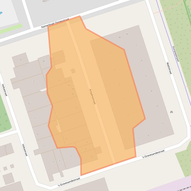Kaart van postcodegebied 2041CL.