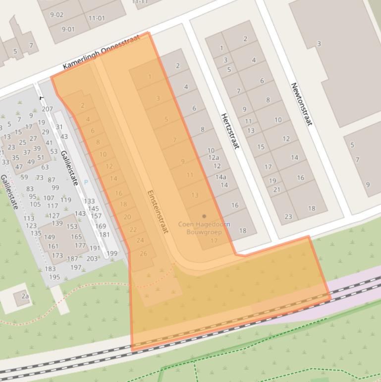 Kaart van postcodegebied 2041CS.