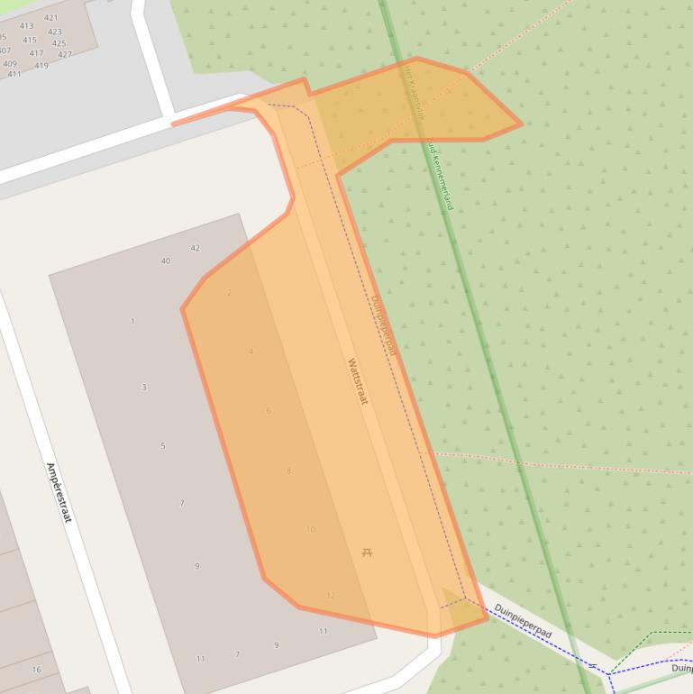 Kaart van postcodegebied 2041CW.