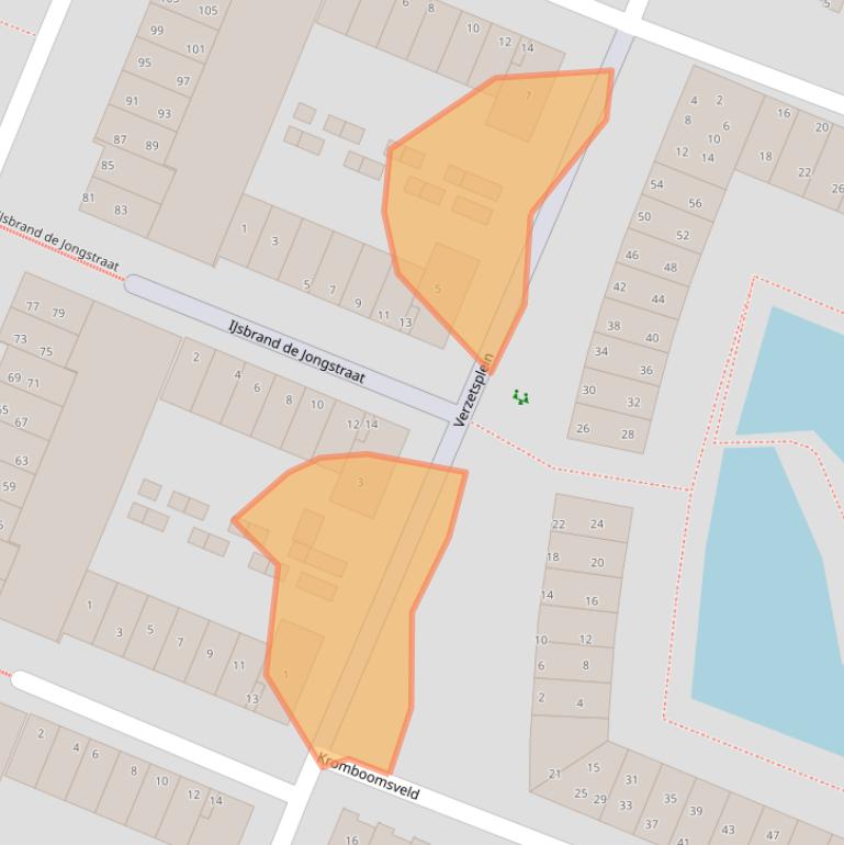 Kaart van postcodegebied 2041EA.