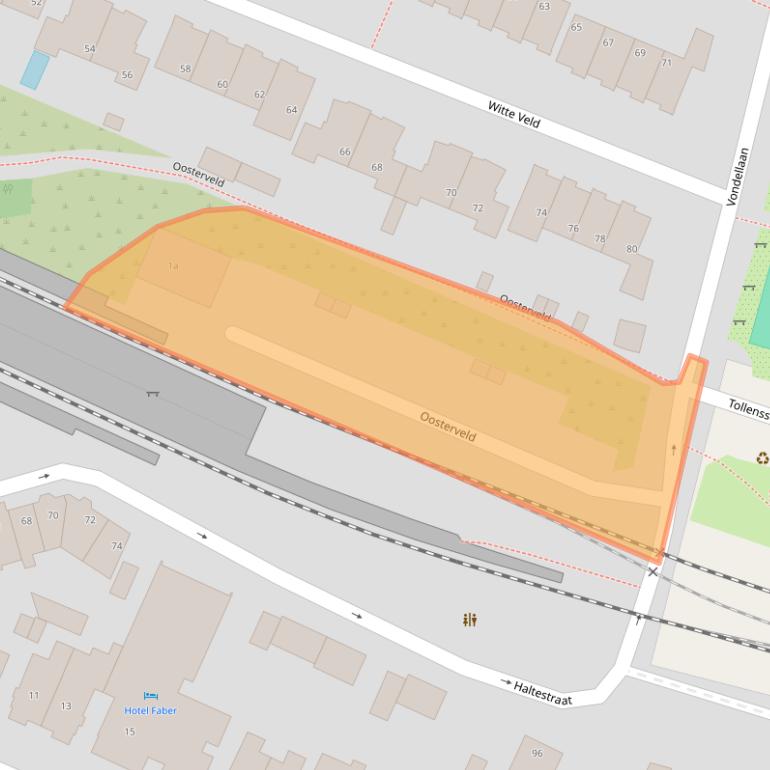 Kaart van postcodegebied 2041GA.