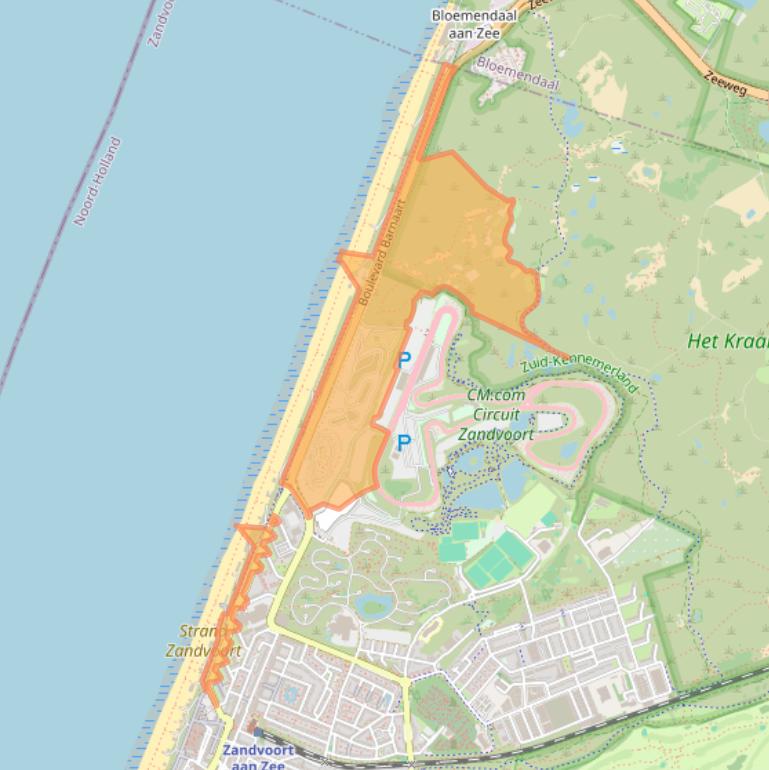 Kaart van postcodegebied 2041JA.