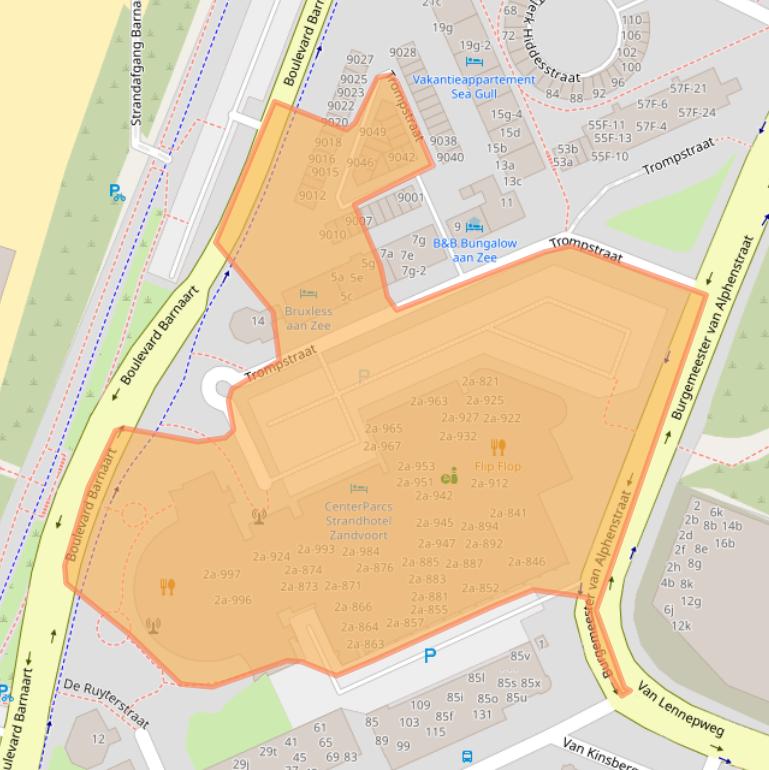 Kaart van postcodegebied 2041JB.