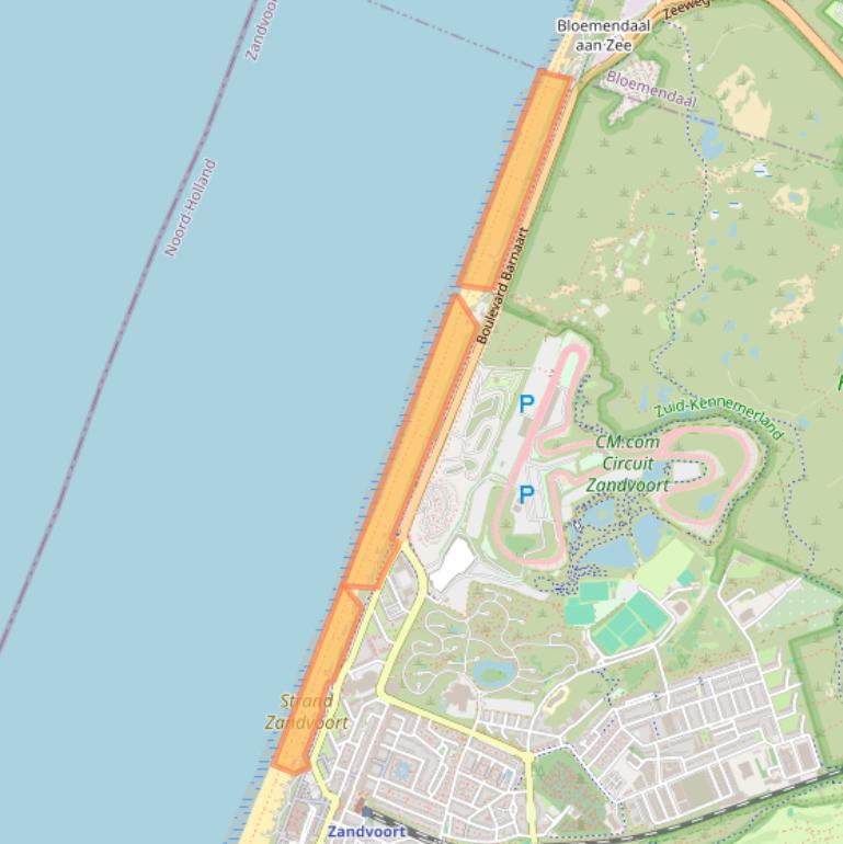 Kaart van postcodegebied 2041KB.