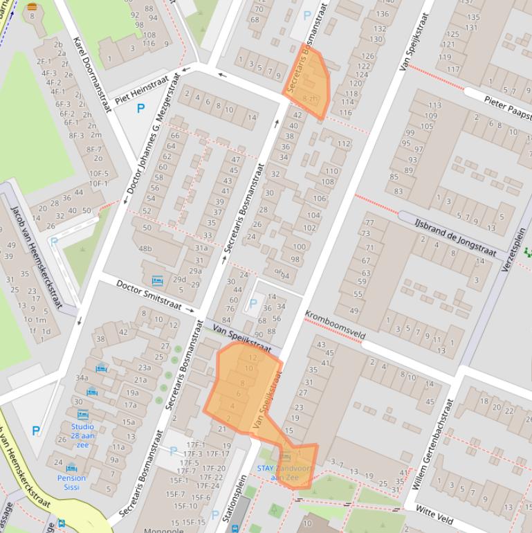 Kaart van postcodegebied 2041KL.