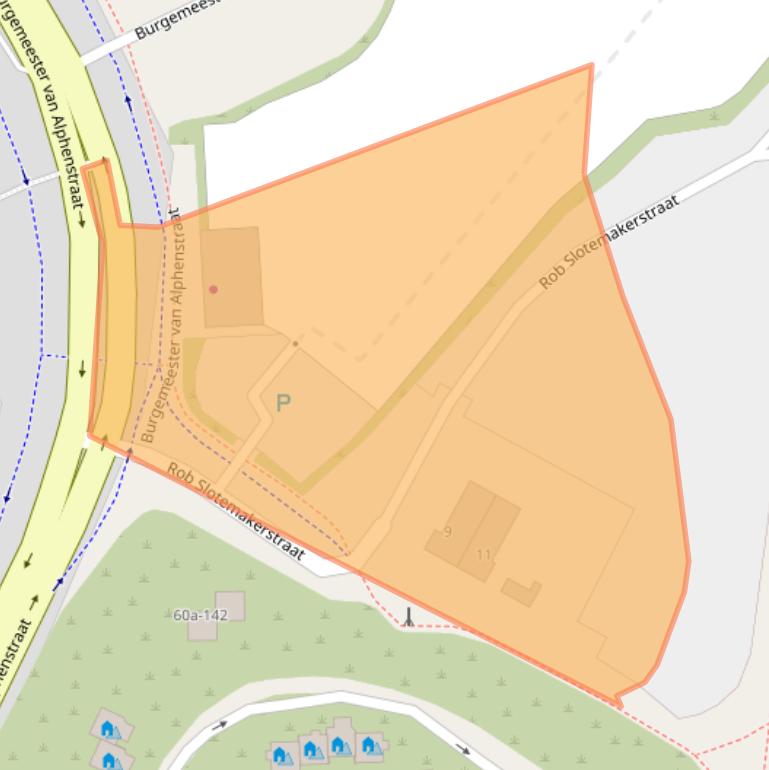 Kaart van postcodegebied 2041KN.