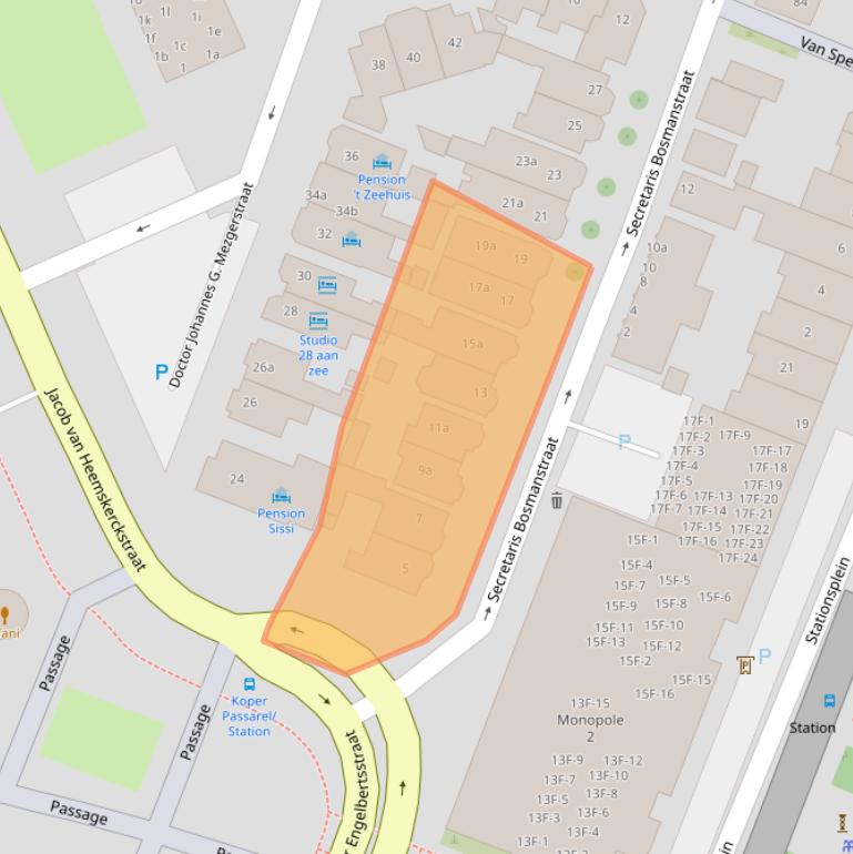 Kaart van postcodegebied 2041KR.