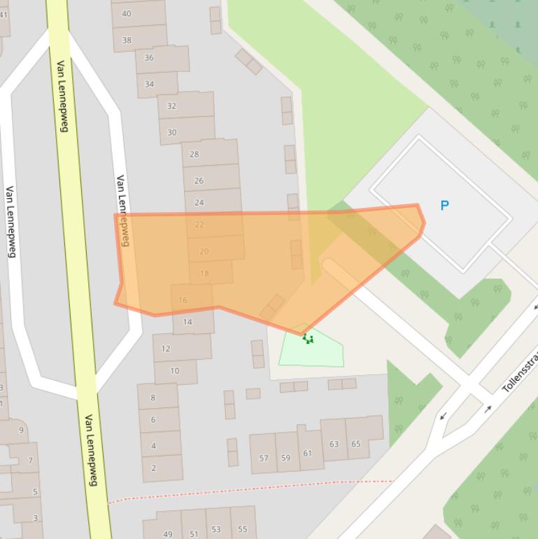 Kaart van postcodegebied 2041LH.