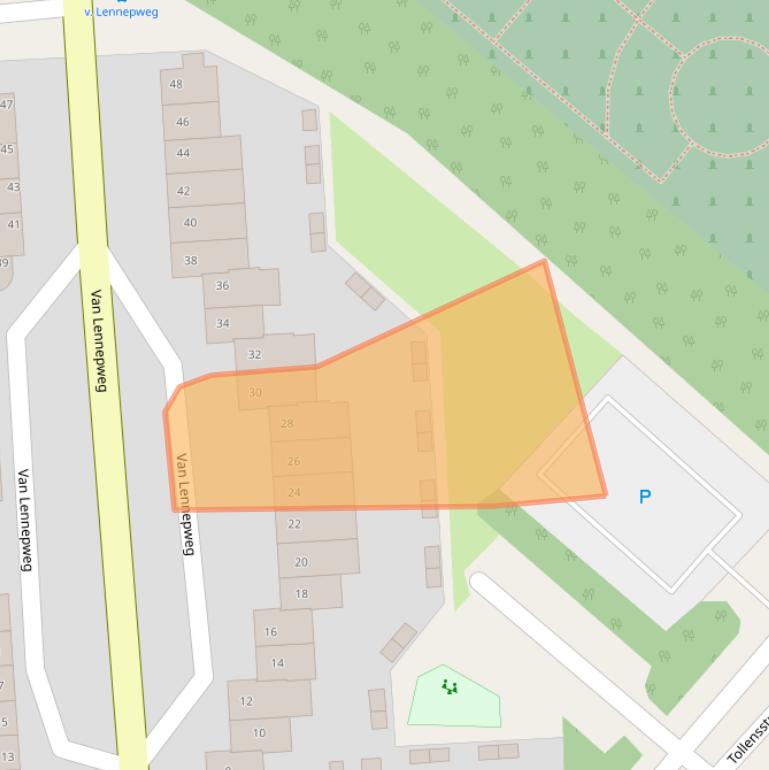 Kaart van postcodegebied 2041LJ.