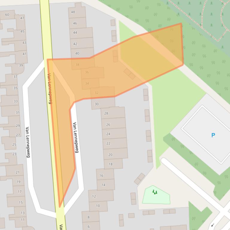 Kaart van postcodegebied 2041LK.