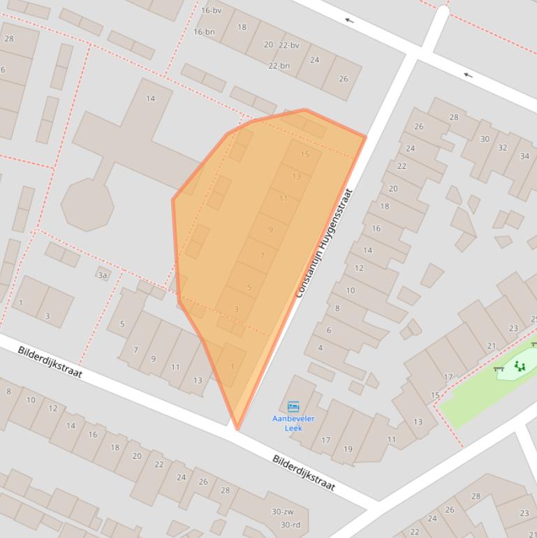 Kaart van postcodegebied 2041NL.