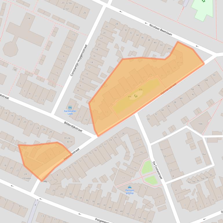 Kaart van postcodegebied 2041PE.