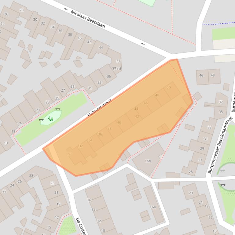 Kaart van postcodegebied 2041PH.