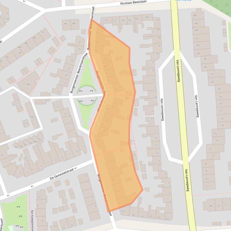 Kaart van postcodegebied 2041PN.