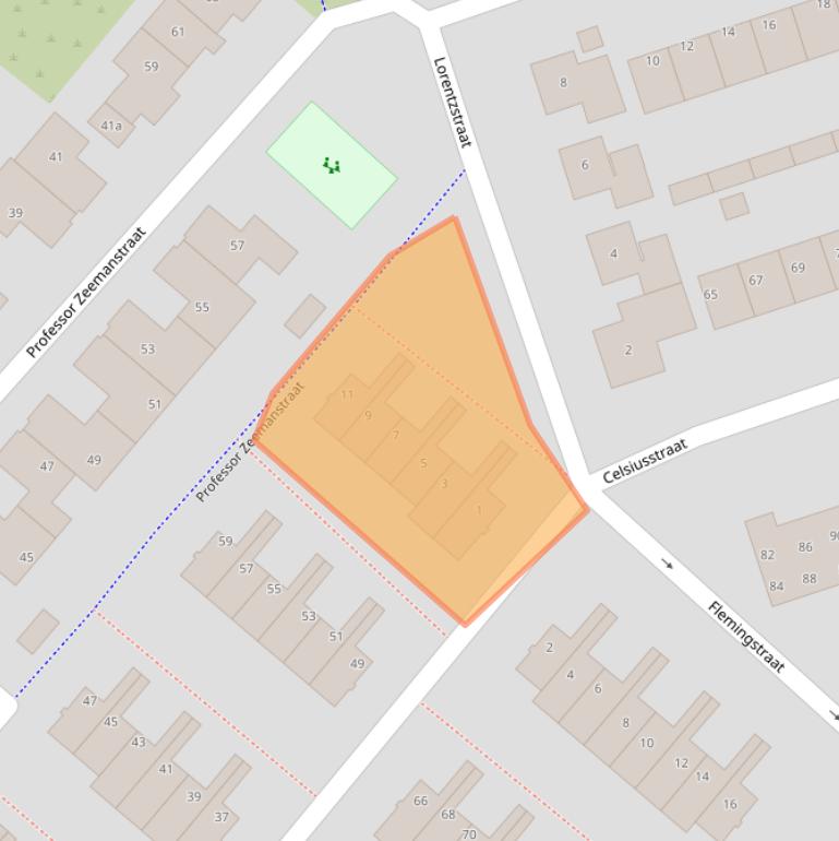 Kaart van postcodegebied 2041RA.