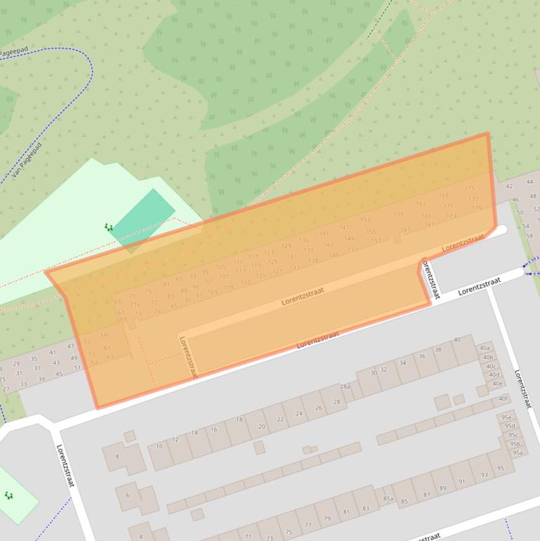 Kaart van postcodegebied 2041RC.