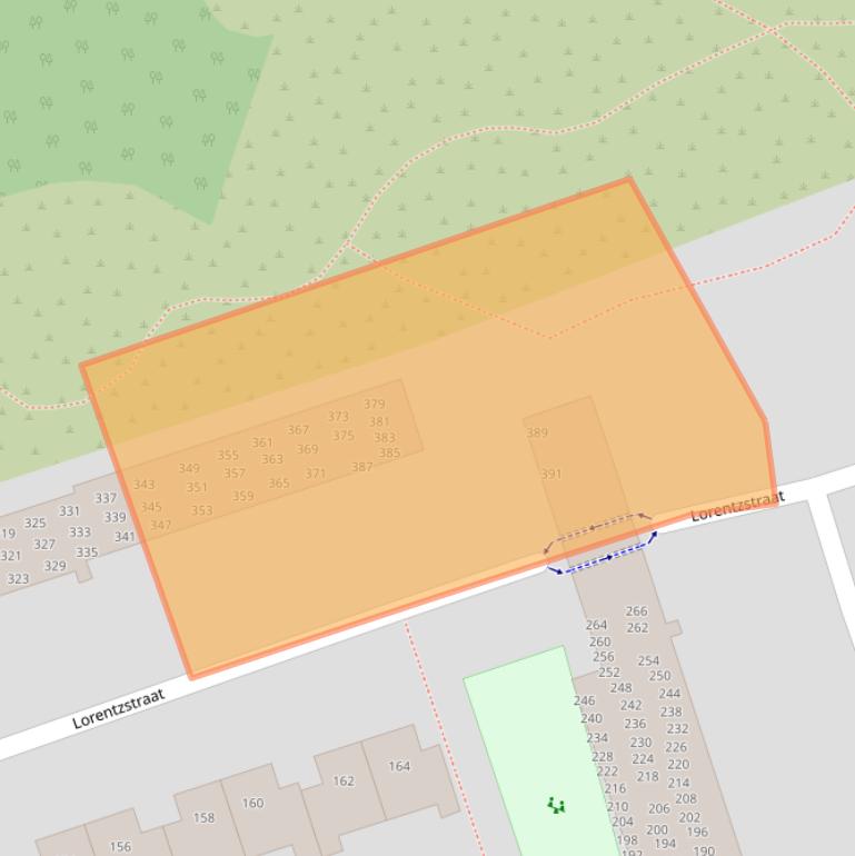 Kaart van postcodegebied 2041RN.