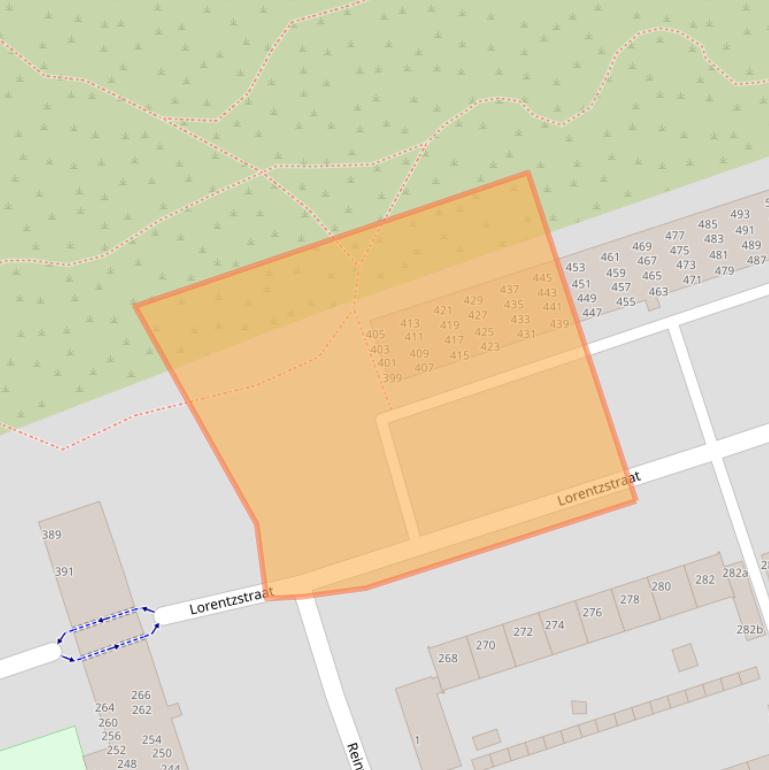 Kaart van postcodegebied 2041RP.