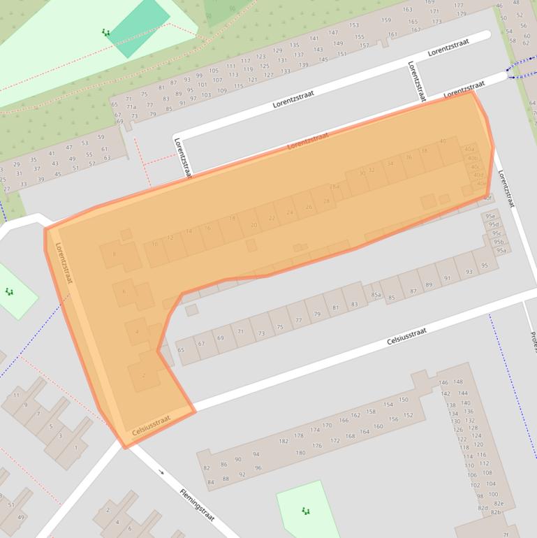 Kaart van postcodegebied 2041SB.