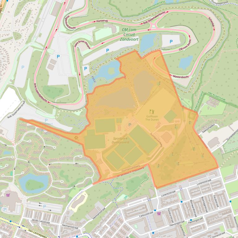 Kaart van postcodegebied 2041TZ.