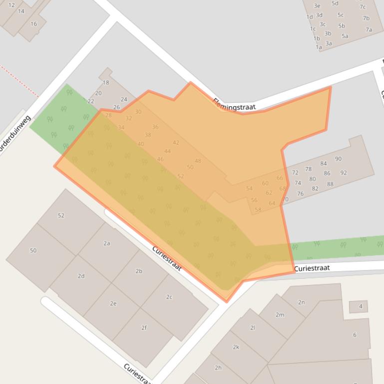 Kaart van postcodegebied 2041VJ.