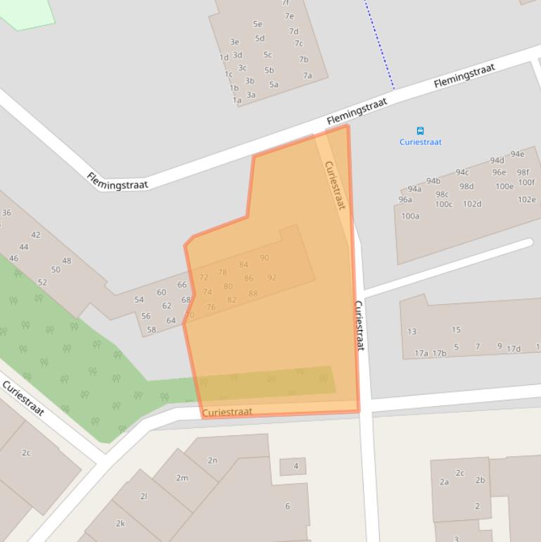 Kaart van postcodegebied 2041VK.