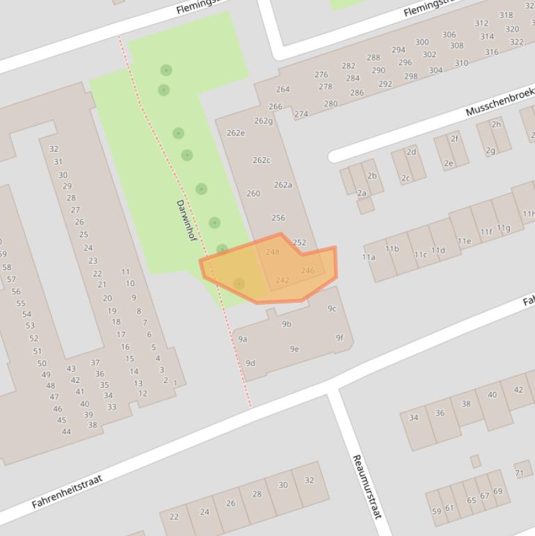 Kaart van postcodegebied 2041VP.