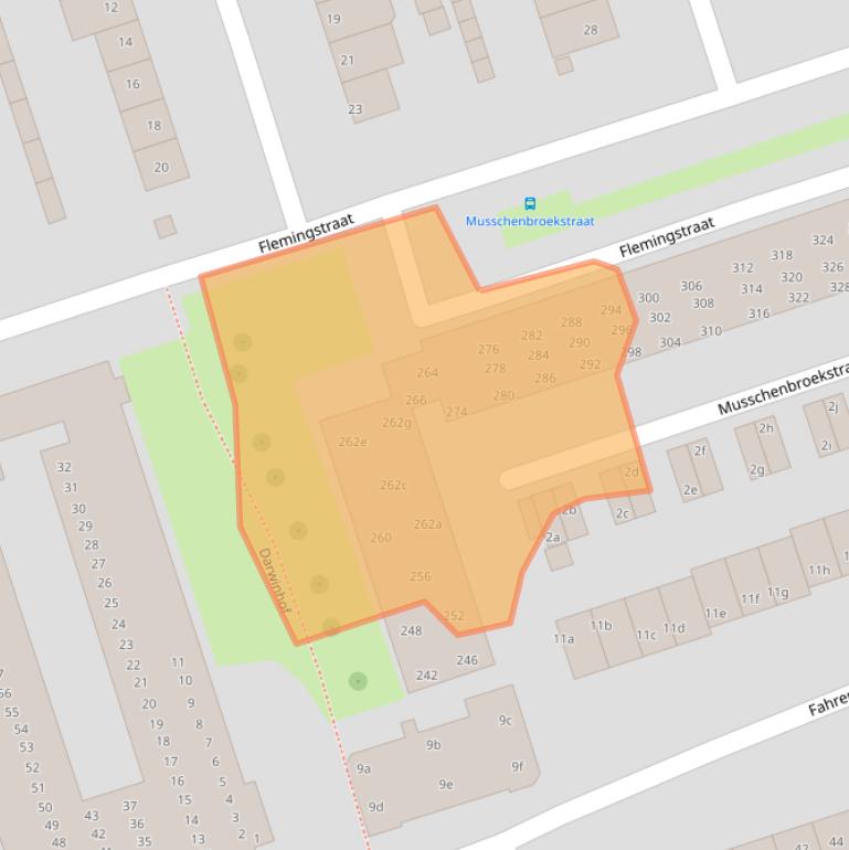 Kaart van postcodegebied 2041VR.