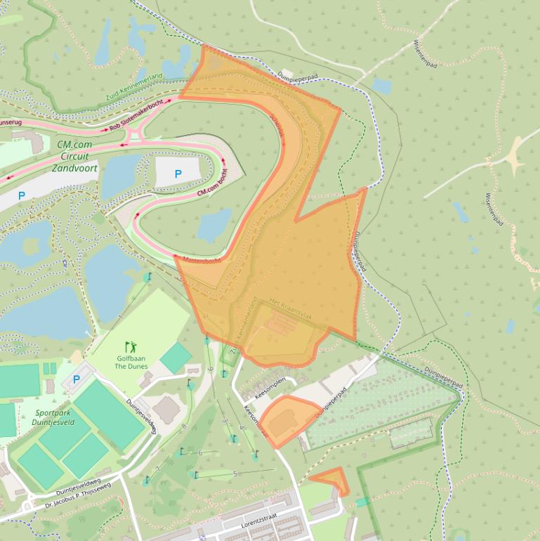 Kaart van postcodegebied 2041XA.