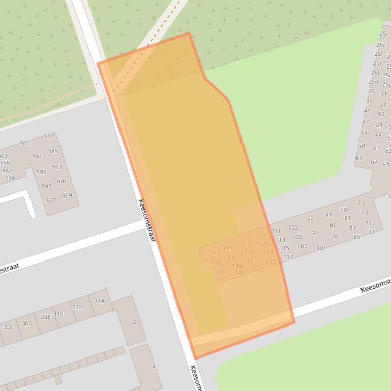 Kaart van postcodegebied 2041XE.