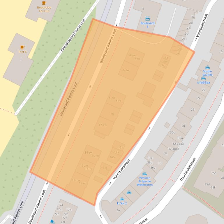 Kaart van postcodegebied 2042AC.