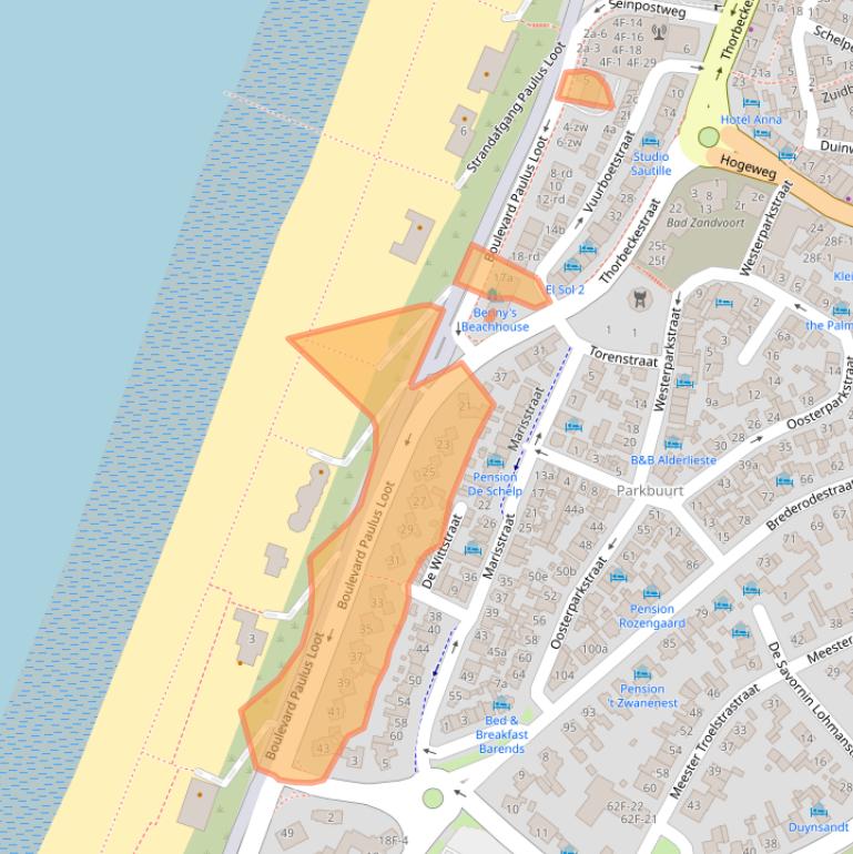 Kaart van postcodegebied 2042AD.