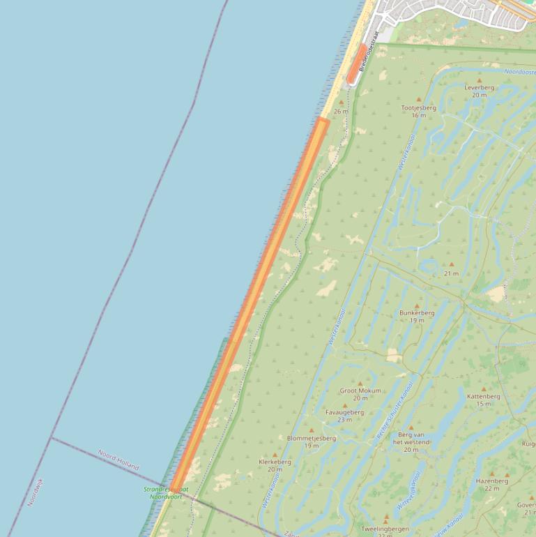 Kaart van postcodegebied 2042AG.