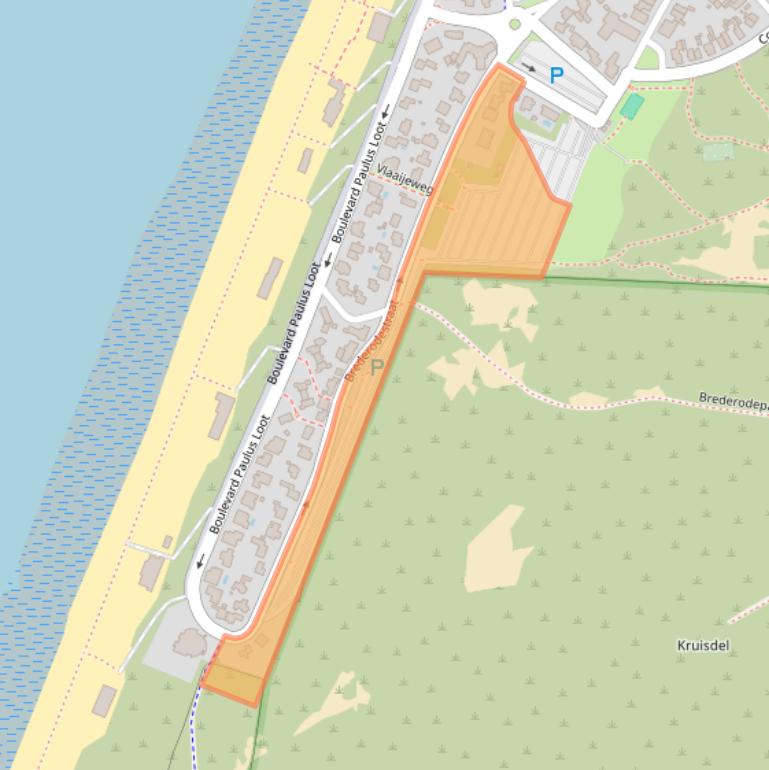 Kaart van postcodegebied 2042BD.