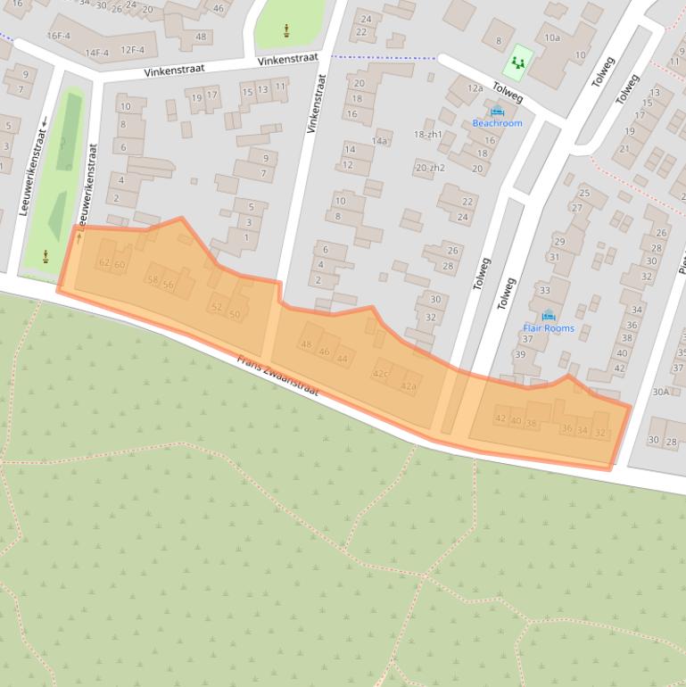 Kaart van postcodegebied 2042CD.