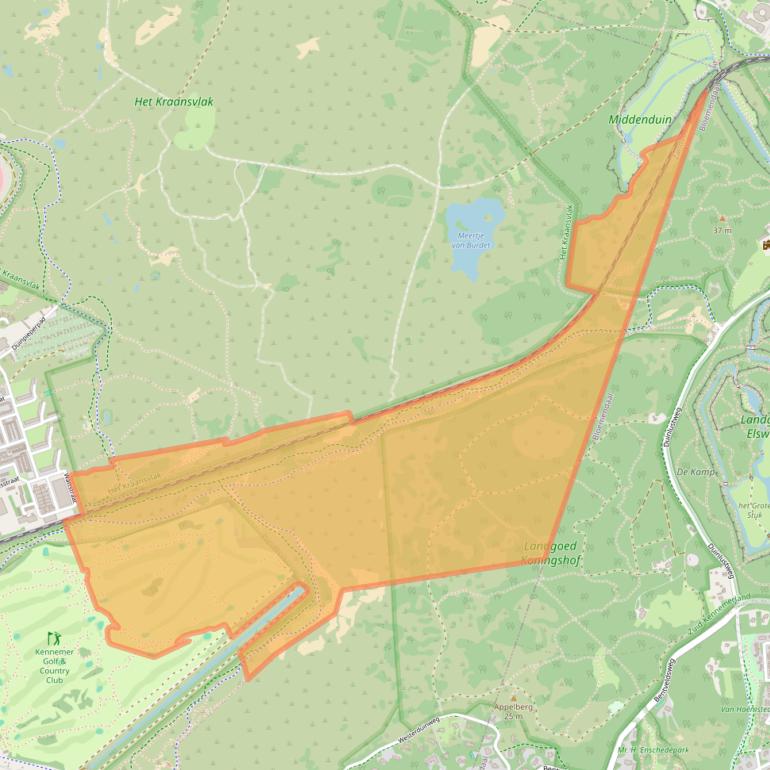 Kaart van postcodegebied 2042DA.