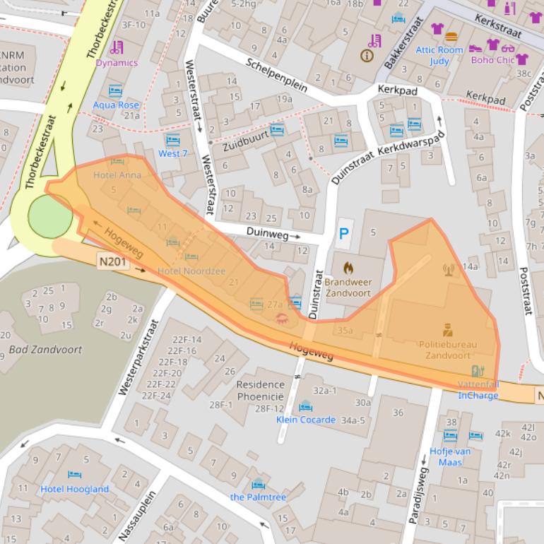 Kaart van postcodegebied 2042GD.
