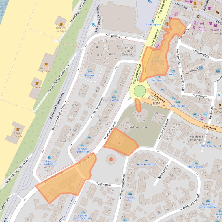 Kaart van postcodegebied 2042GL.