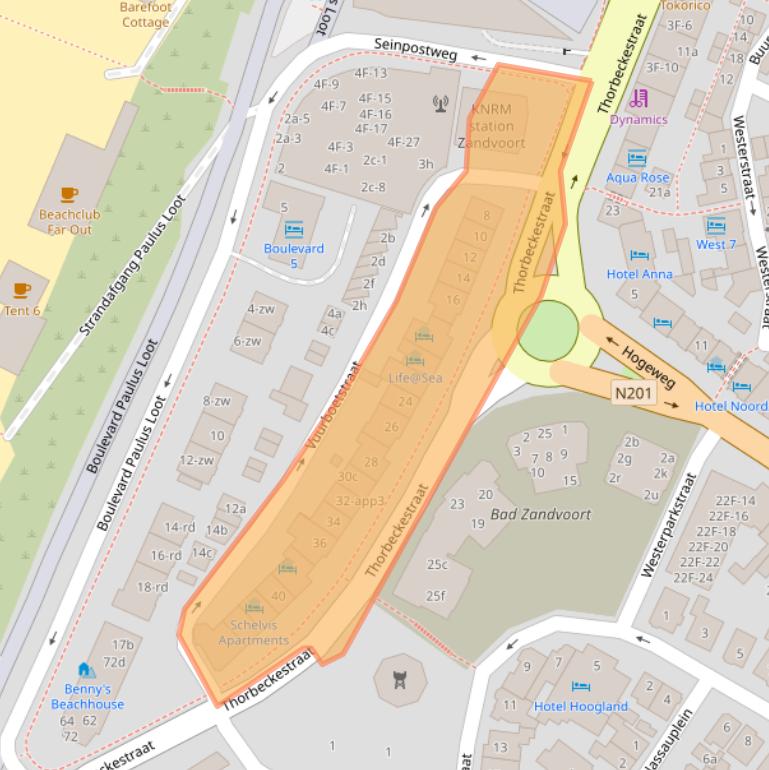 Kaart van postcodegebied 2042GM.