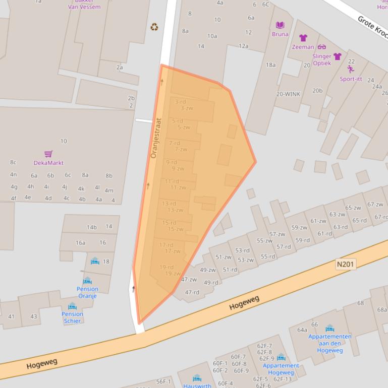 Kaart van postcodegebied 2042GR.