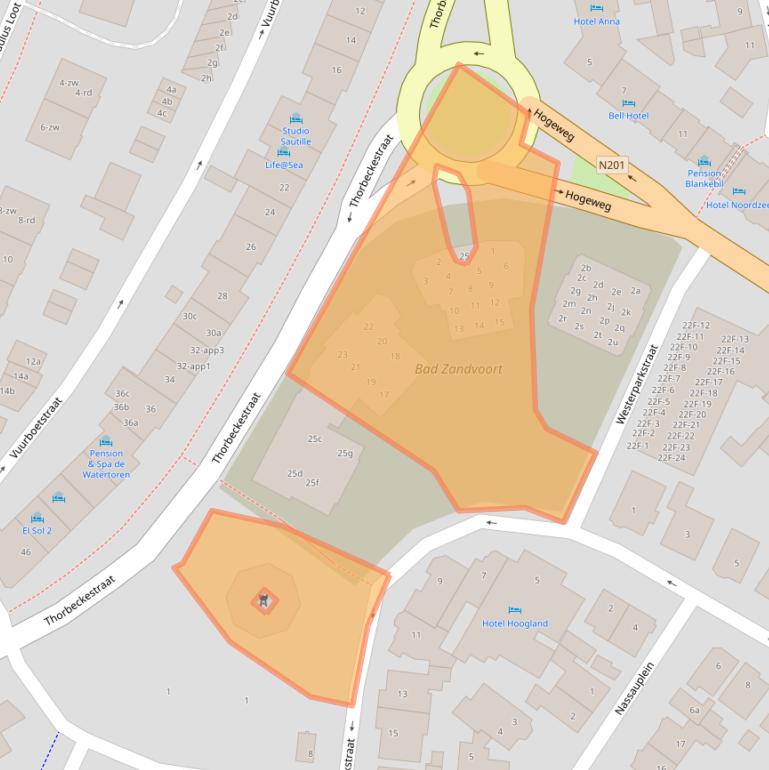 Kaart van postcodegebied 2042GT.